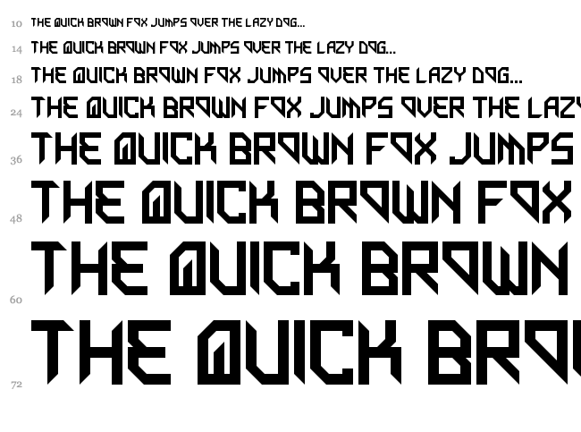 Metal Arhythmetic font waterfall