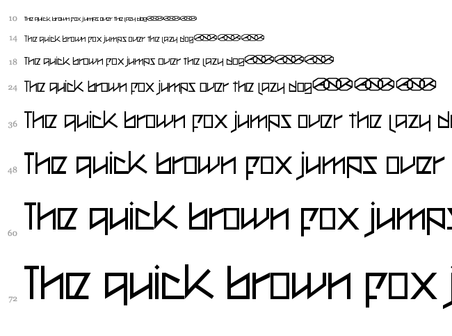 Metal as in heavy font waterfall
