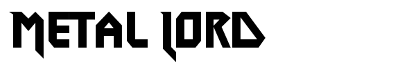 Metal Lord font