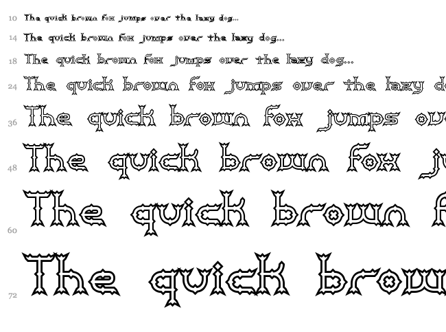 Mincer BRK font waterfall