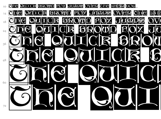 Missal Unciale font waterfall
