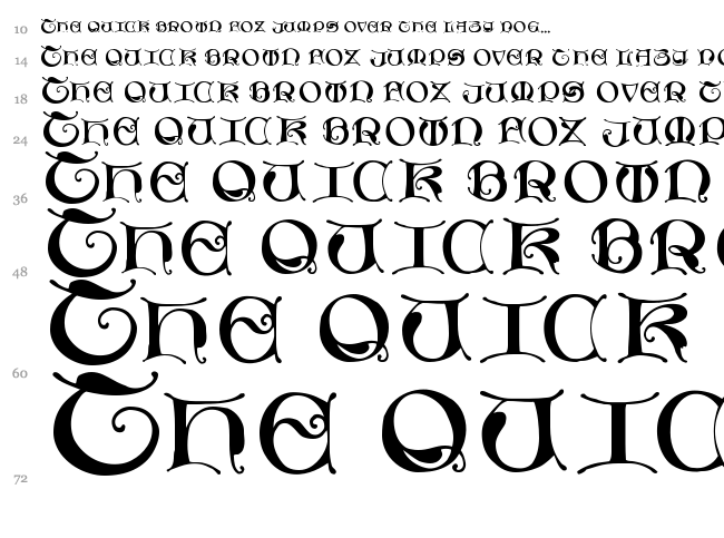 Missal Unciale font waterfall