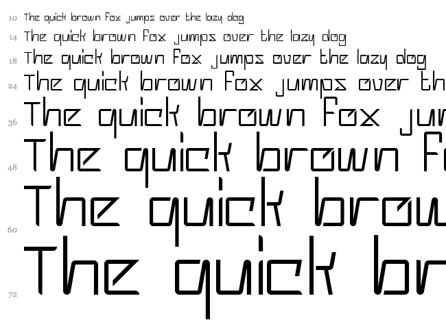 Moderno font waterfall