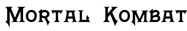 Mortal Kombat font preview