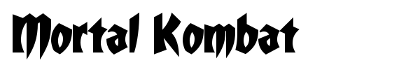 Mortal Kombat font preview