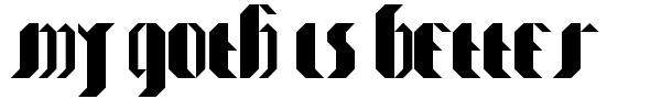 My Goth is better font