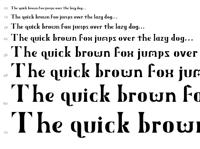Obelisk MXVV font waterfall