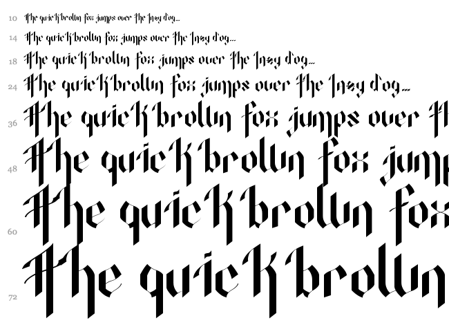 Octopustype font waterfall