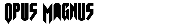 Opus Magnus font preview