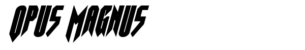 Opus Magnus font preview