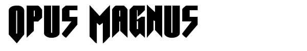 Opus Magnus font preview