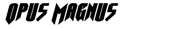 Opus Magnus font preview