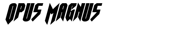 Opus Magnus font preview