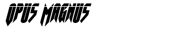 Opus Magnus font preview