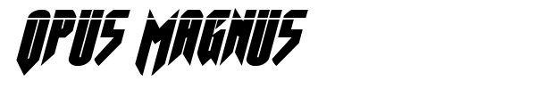 Opus Magnus font preview