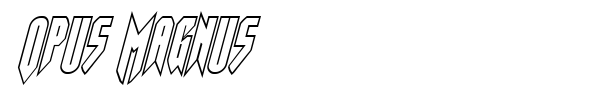 Opus Magnus font preview