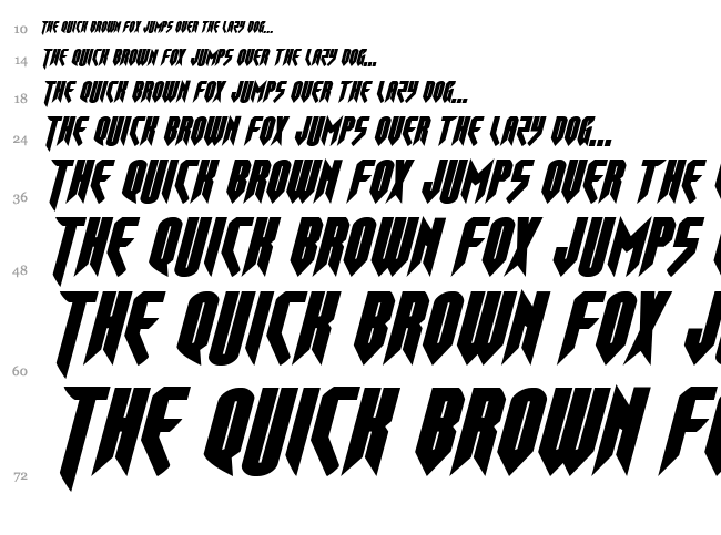 Opus Magnus font waterfall