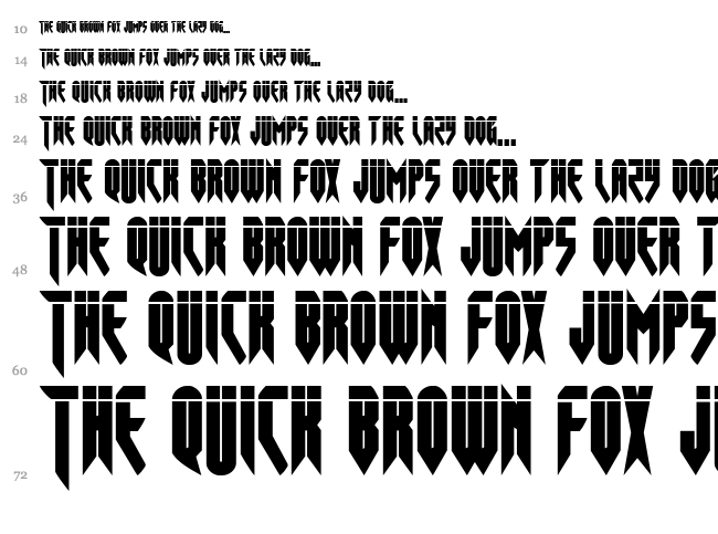 Opus Magnus font waterfall