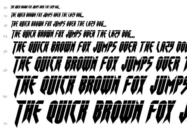 Opus Magnus font waterfall