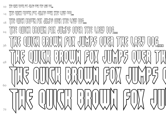 Opus Magnus font waterfall