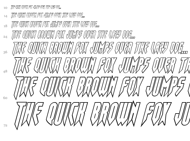 Opus Magnus font waterfall