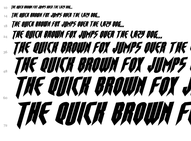 Opus Magnus font waterfall