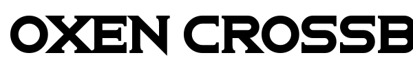 Oxen Crossbow font