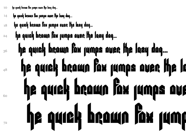 Pentagram font waterfall
