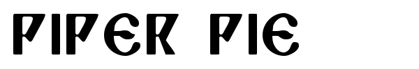 Piper Pie font