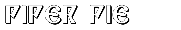 Piper Pie font preview