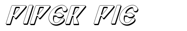 Piper Pie font preview