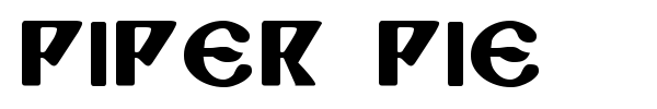Piper Pie font preview