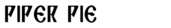 Piper Pie font preview