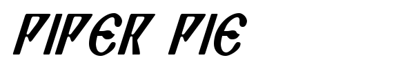 Piper Pie font preview