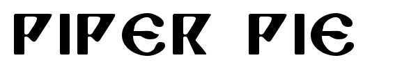Piper Pie font preview