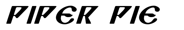 Piper Pie font preview