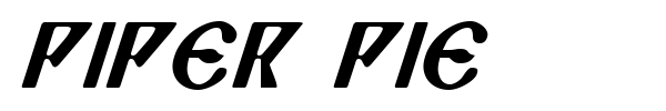 Piper Pie font preview