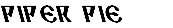 Piper Pie font preview