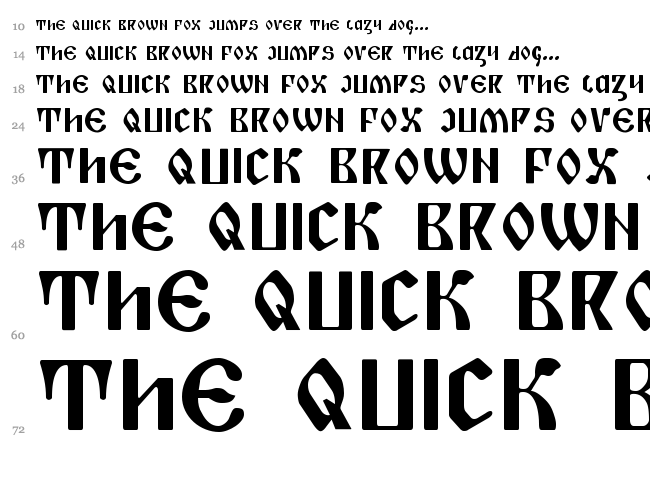 Piper Pie font waterfall