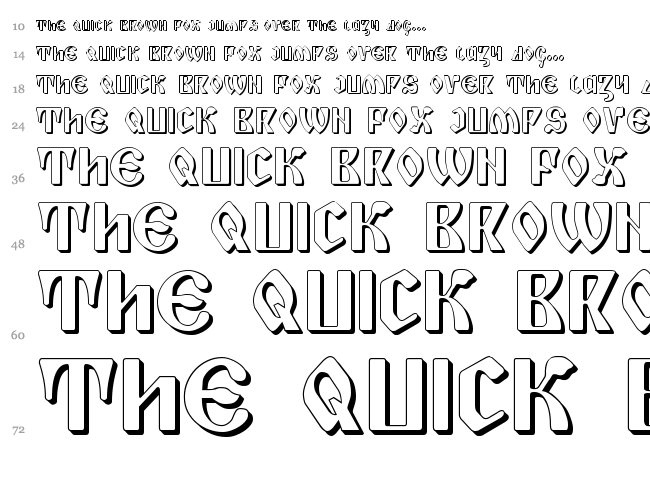 Piper Pie font waterfall