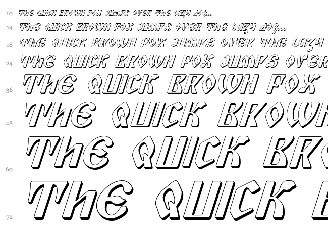 Piper Pie font waterfall