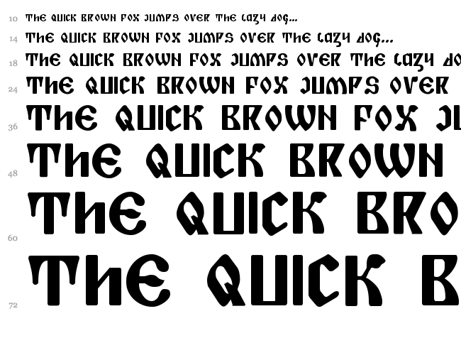 Piper Pie font waterfall