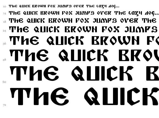 Piper Pie font waterfall