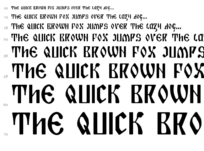 Piper Pie font waterfall