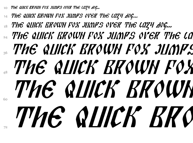 Piper Pie font waterfall