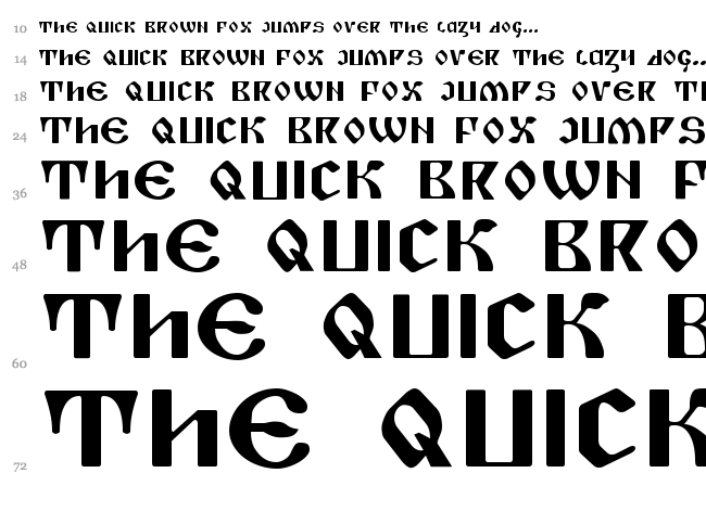 Piper Pie font waterfall