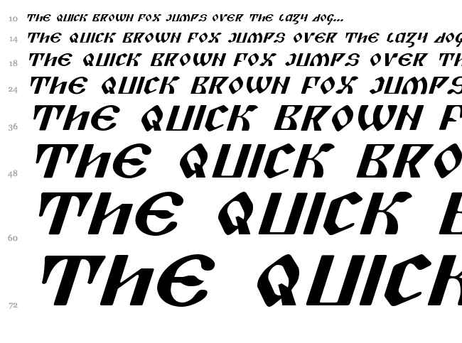Piper Pie font waterfall