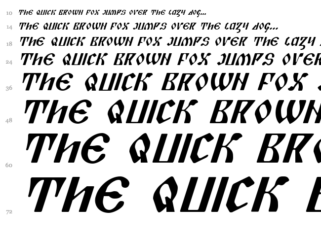 Piper Pie font waterfall