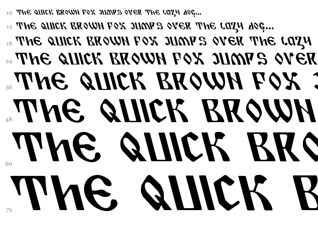 Piper Pie font waterfall