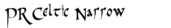 PR Celtic Narrow font